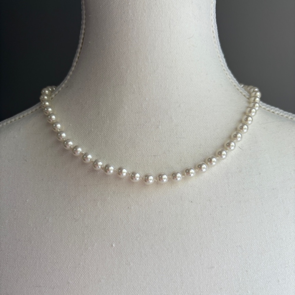 J. Crew Classic White Pearl Necklace